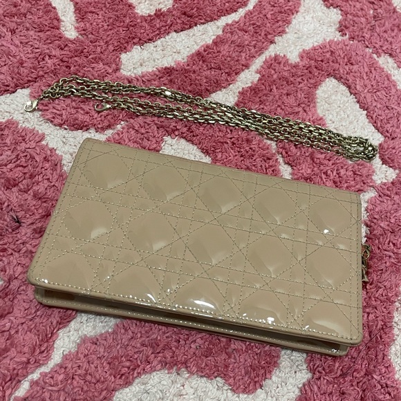 Authentic Lady Dior Calfskin Pouch in “Rose Des Vent” - Picture 3 of 9